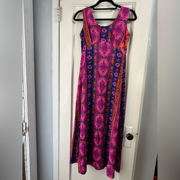 Vintage Made in Hawaii Tropical Maxi Dress 6 - Picture 2 of 11